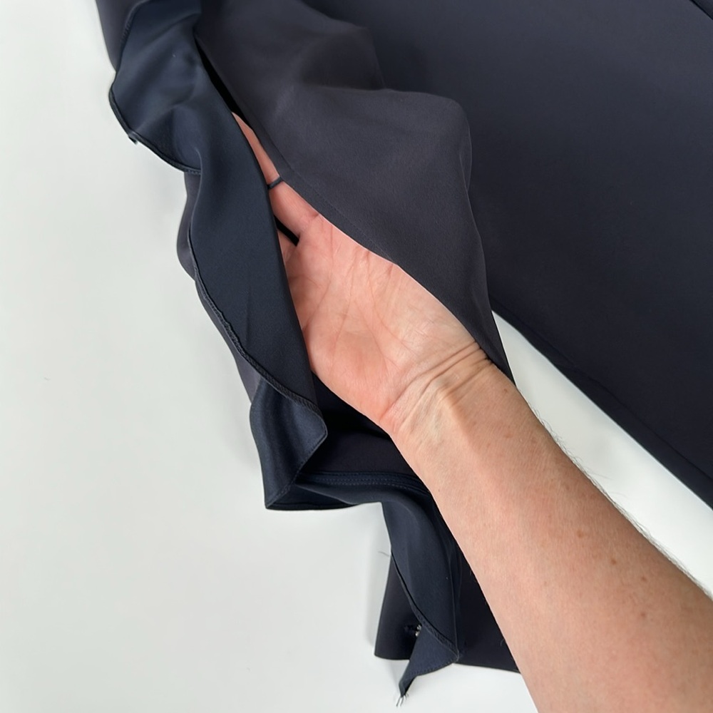 Valentina Kova Blue-Black Silk Shift Dress L - Picture 16 of 16